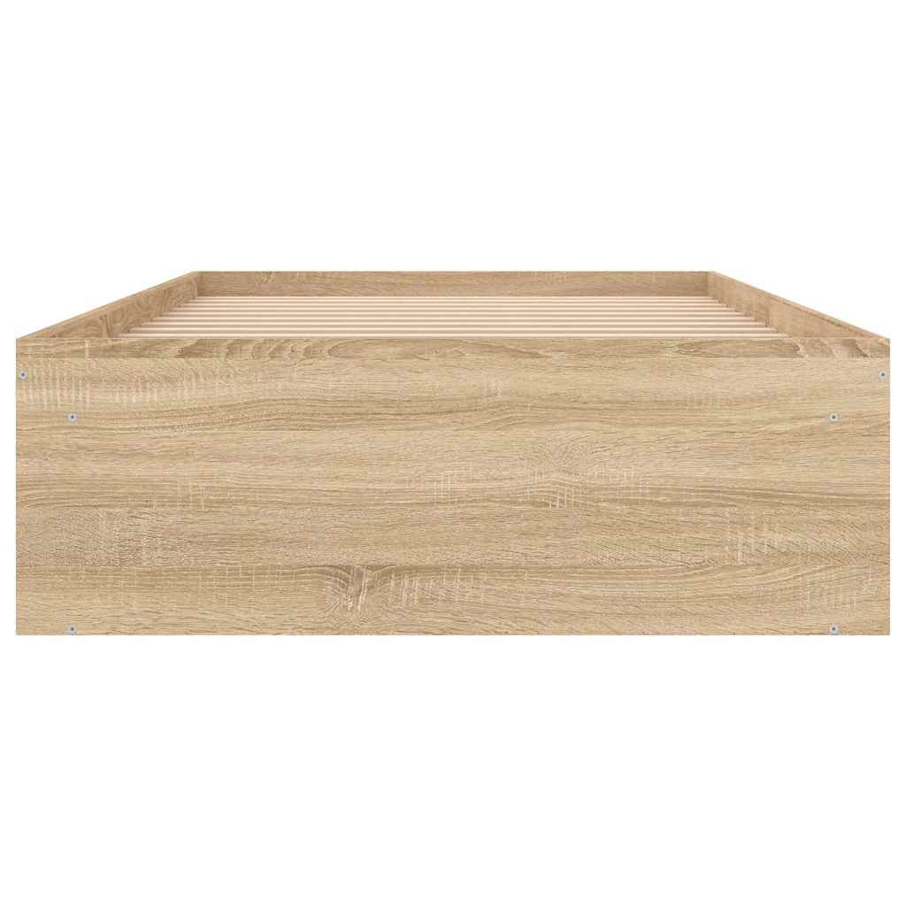 Bed Frame without Mattress Sonoma Oak 90x200 cm