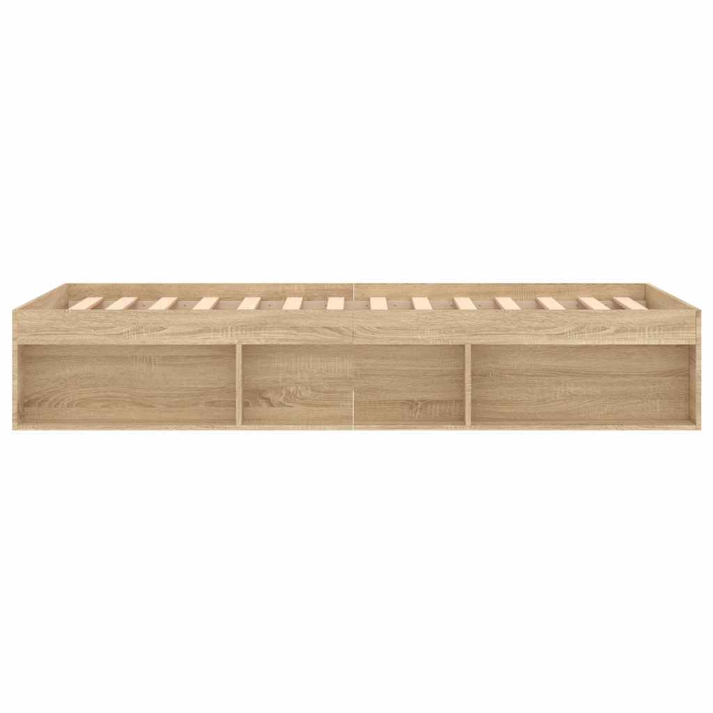 Bed Frame without Mattress Sonoma Oak 90x200 cm