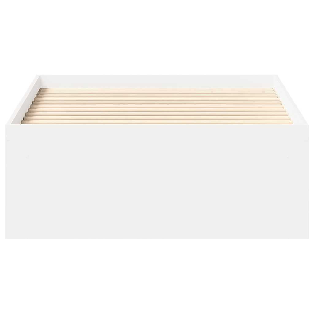 Bed Frame without Mattress White 100x200 cm