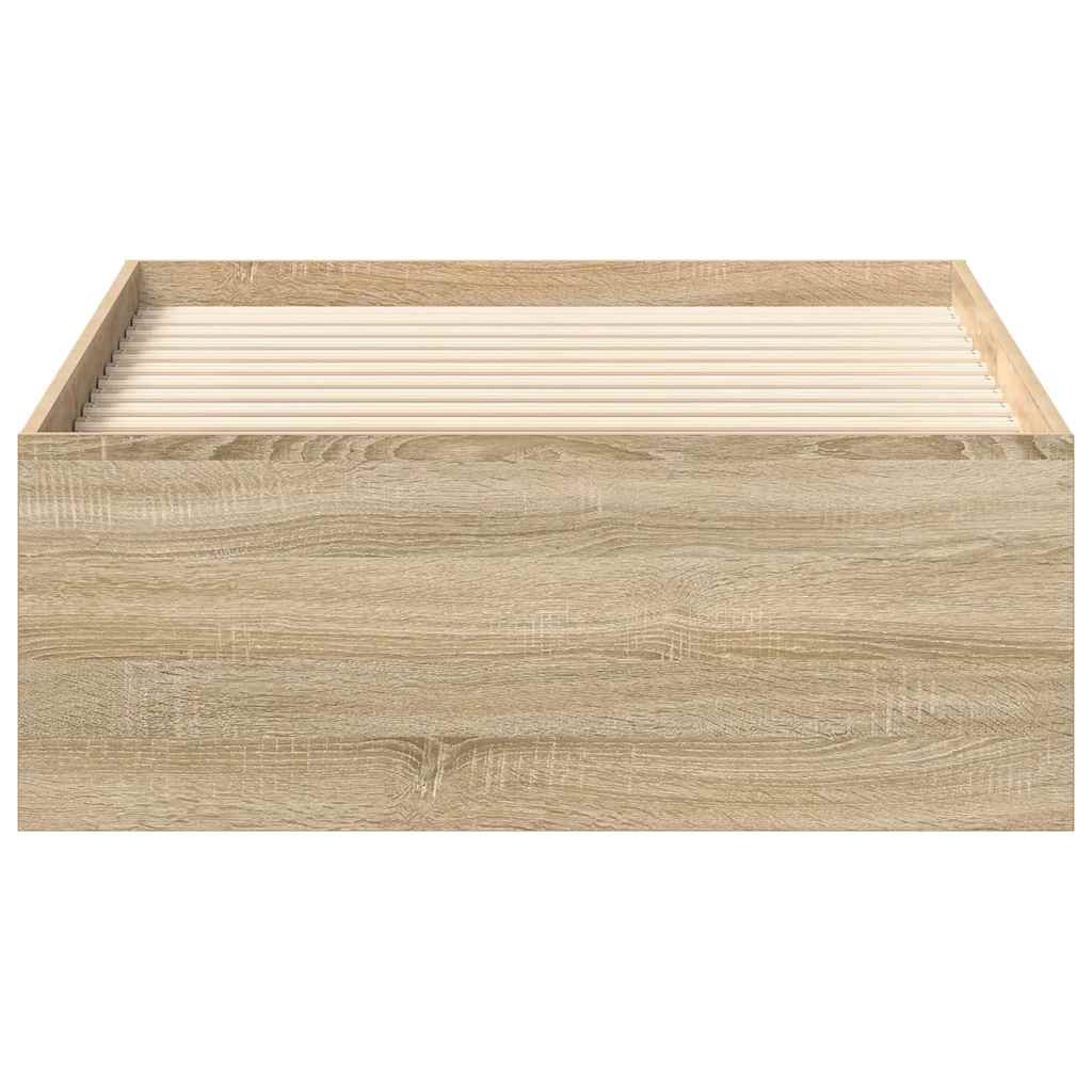 Bed Frame without Mattress Sonoma Oak 100x200 cm