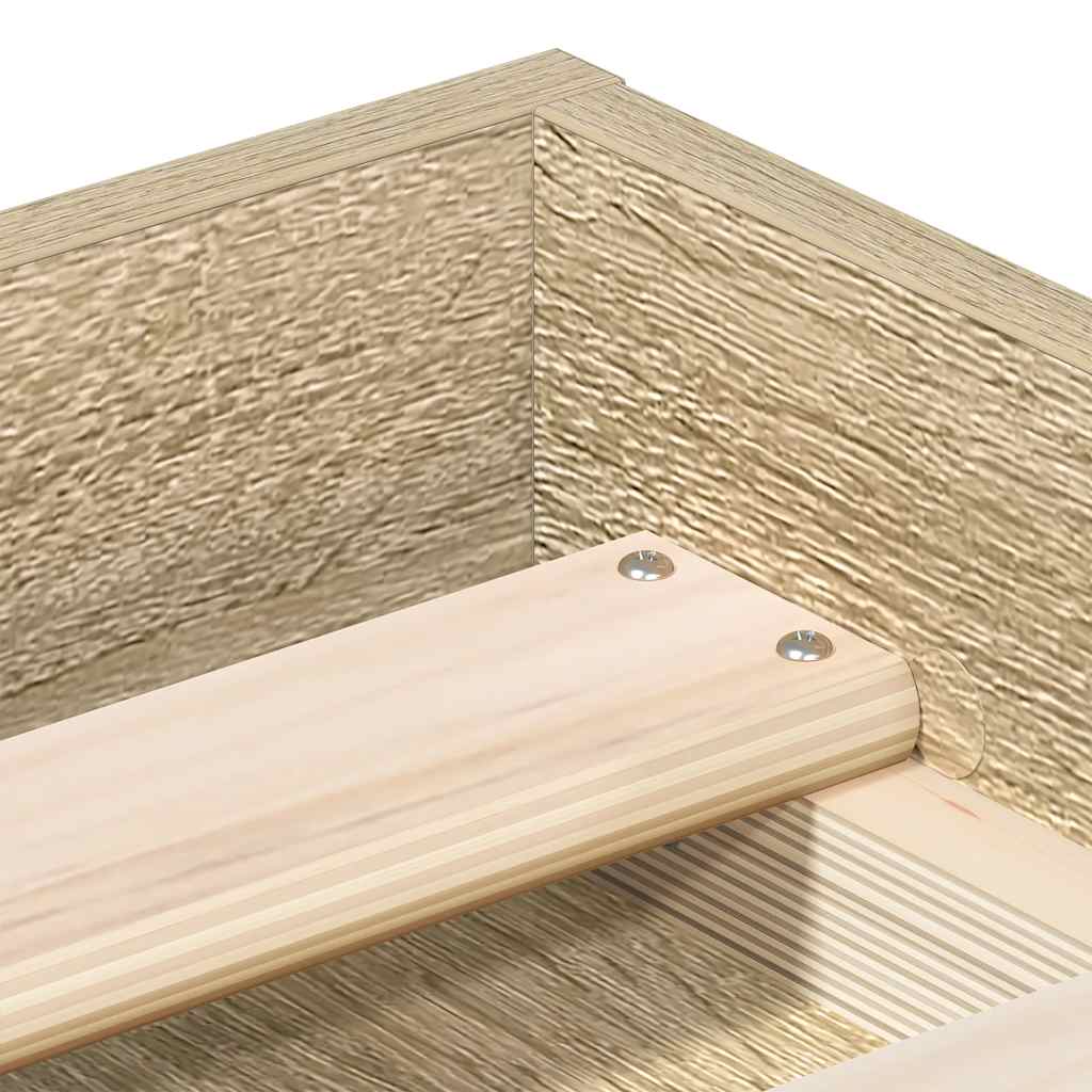 Bed Frame without Mattress Sonoma Oak 100x200 cm