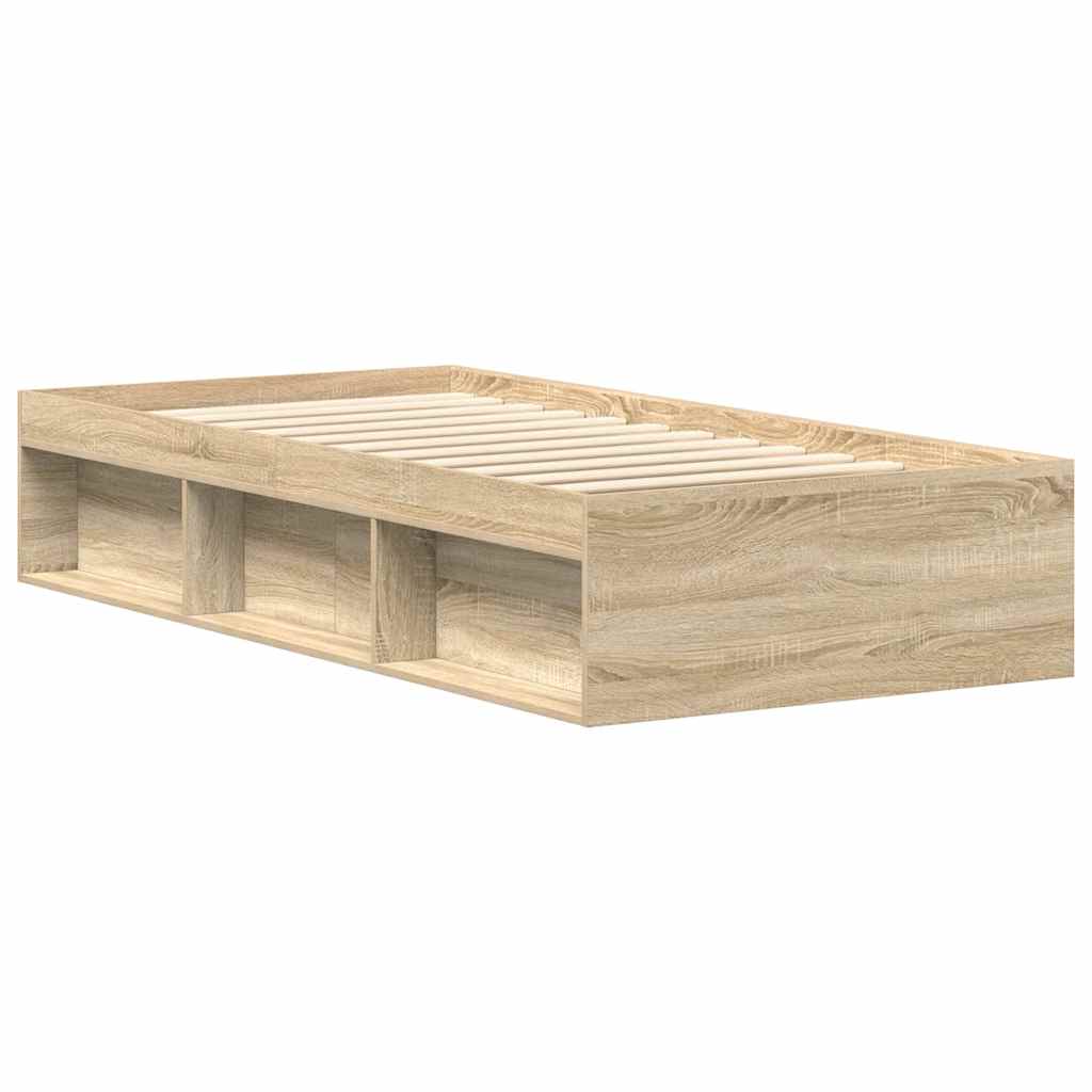 Bed Frame without Mattress Sonoma Oak 90x190 cm Single