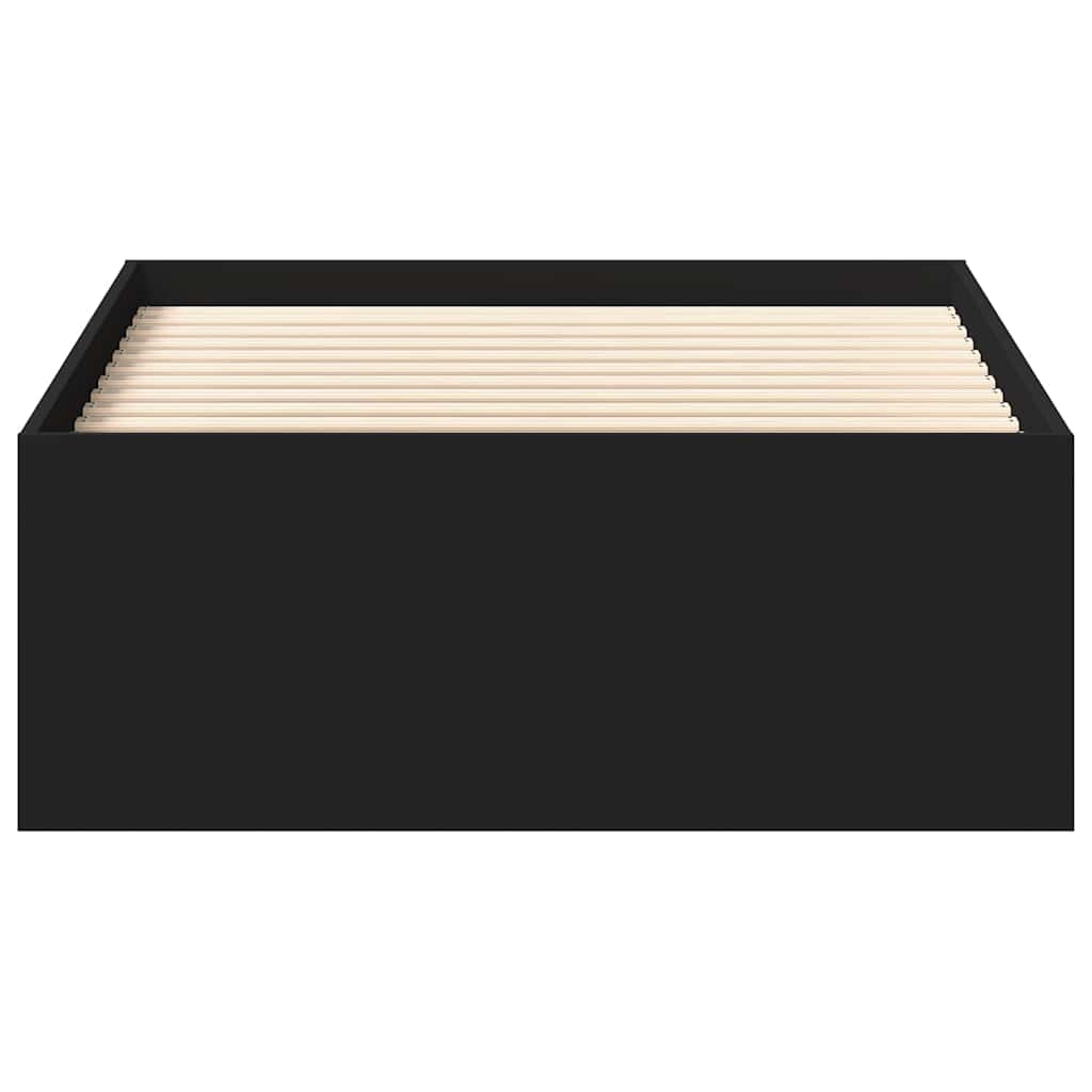 Bed Frame without Mattress Black 75x190 cm Small Single Small Single