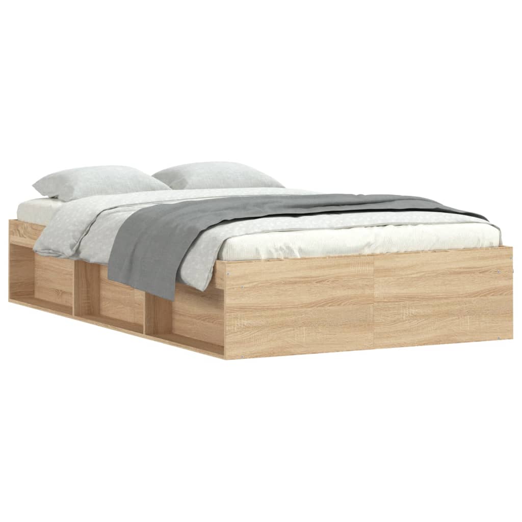 vidaXL Bed Frame without Mattress Sonoma Oak 120x200 cm