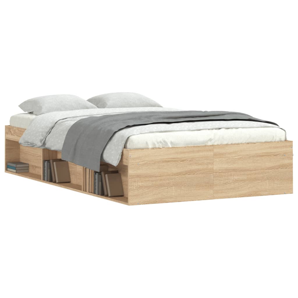 vidaXL Bed Frame without Mattress Sonoma Oak 120x200 cm