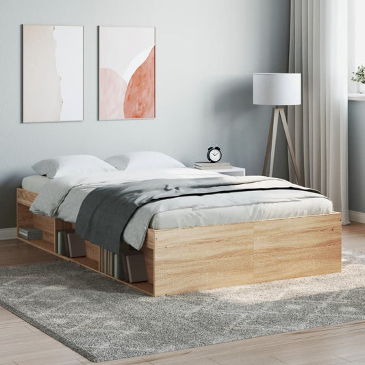 vidaXL Bed Frame without Mattress Sonoma Oak 120x200 cm