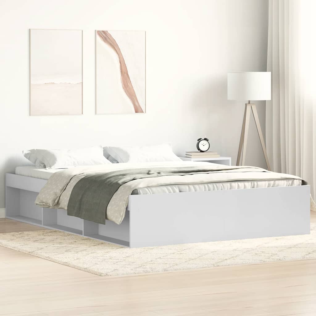 Bed Frame without Mattress White 140x200 cm