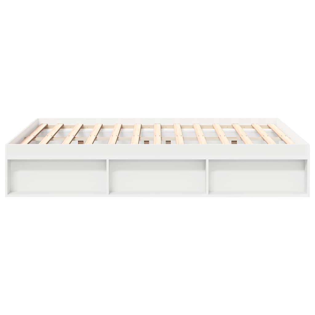 Bed Frame without Mattress White 150x200 cm King Size King Size