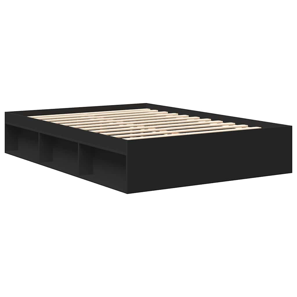 Bed Frame without Mattress Black 150x200 cm King Size King Size