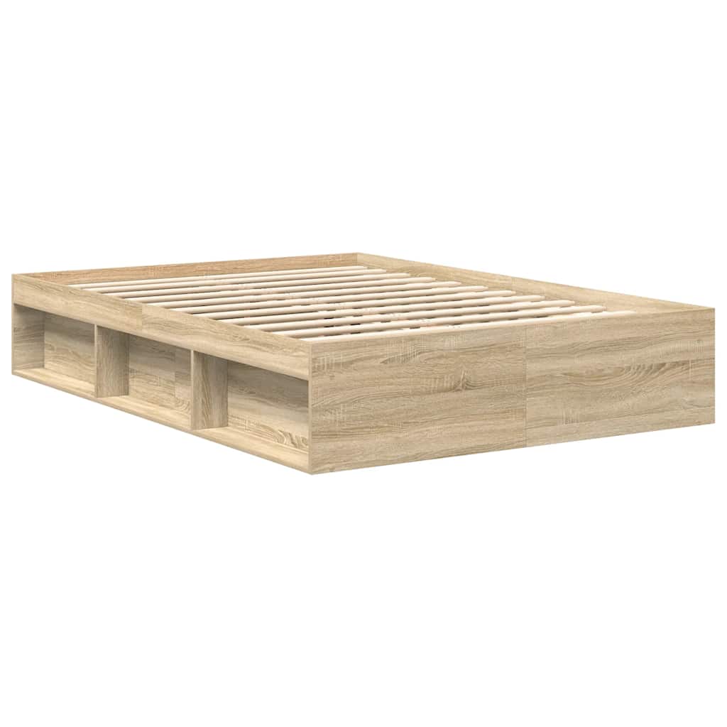 Bed Frame without Mattress Sonoma Oak 150x200 cm King Size King Size