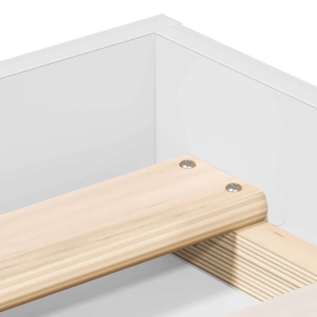 Bed Frame without Mattress White 160x200 cm