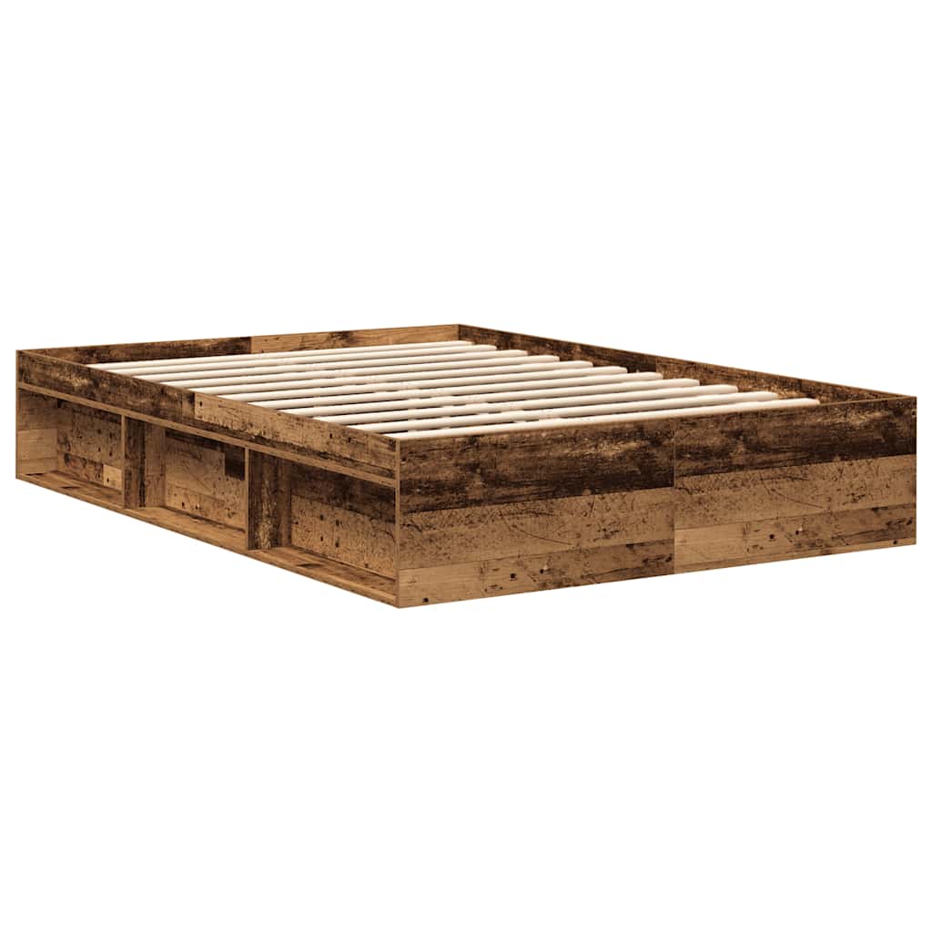 Bed Frame without Mattress Smoked Oak 160x200 cm