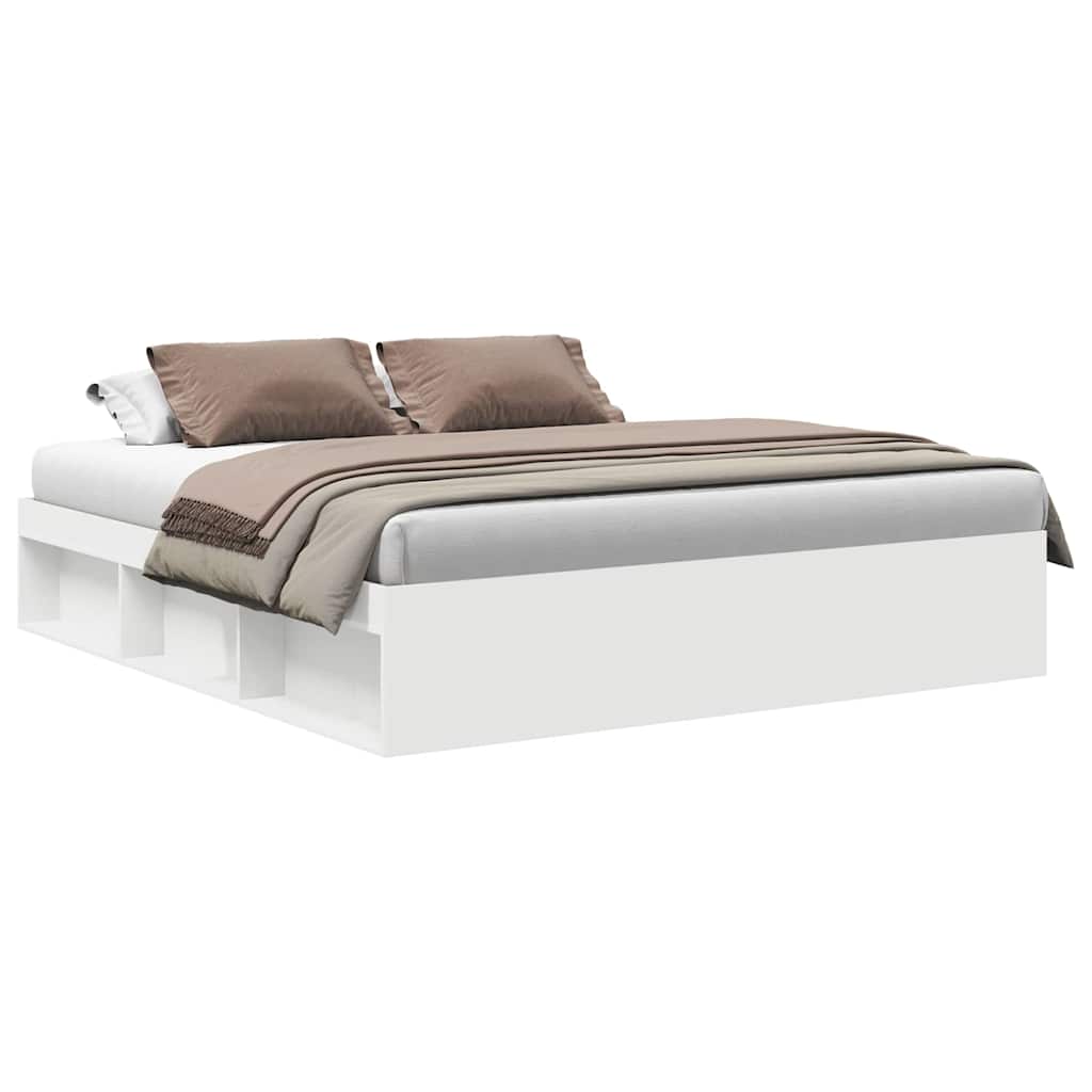 Bed Frame without Mattress White 180x200 cm Super King Super King Size