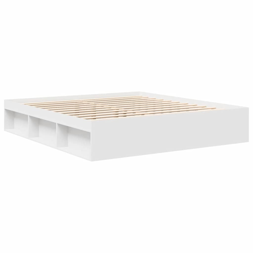 Bed Frame without Mattress White 180x200 cm Super King Super King Size