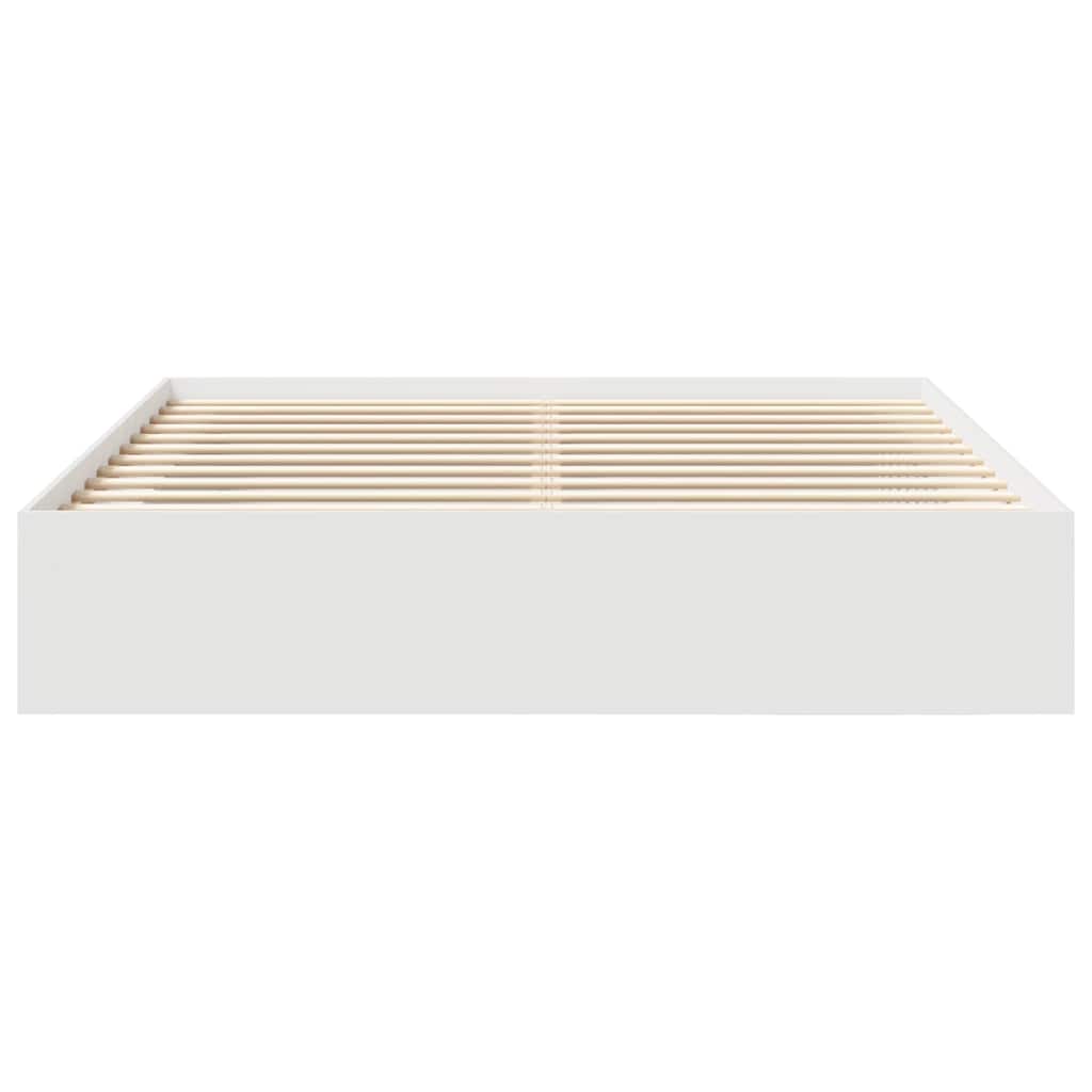 Bed Frame without Mattress White 200x200 cm