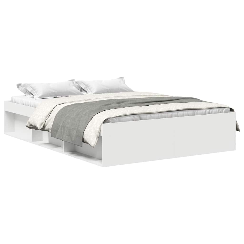 Bed Frame without Mattress White 120x190 cm Small Double Small Double