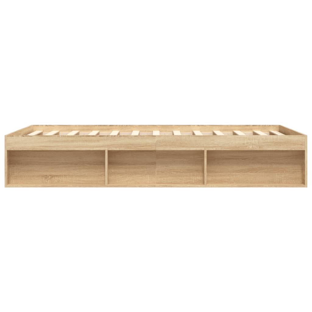 vidaXL Bed Frame without Mattress Sonoma Oak 140x190 cm