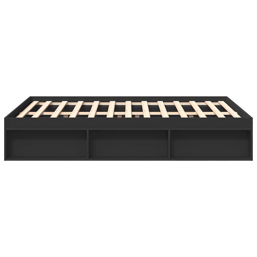 Bed Frame without Mattress Black 135x190 cm Double Double
