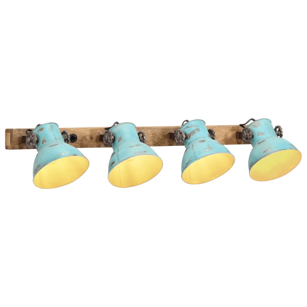 Wall Lamp 25 W Distressed Blue 90x25 cm E27