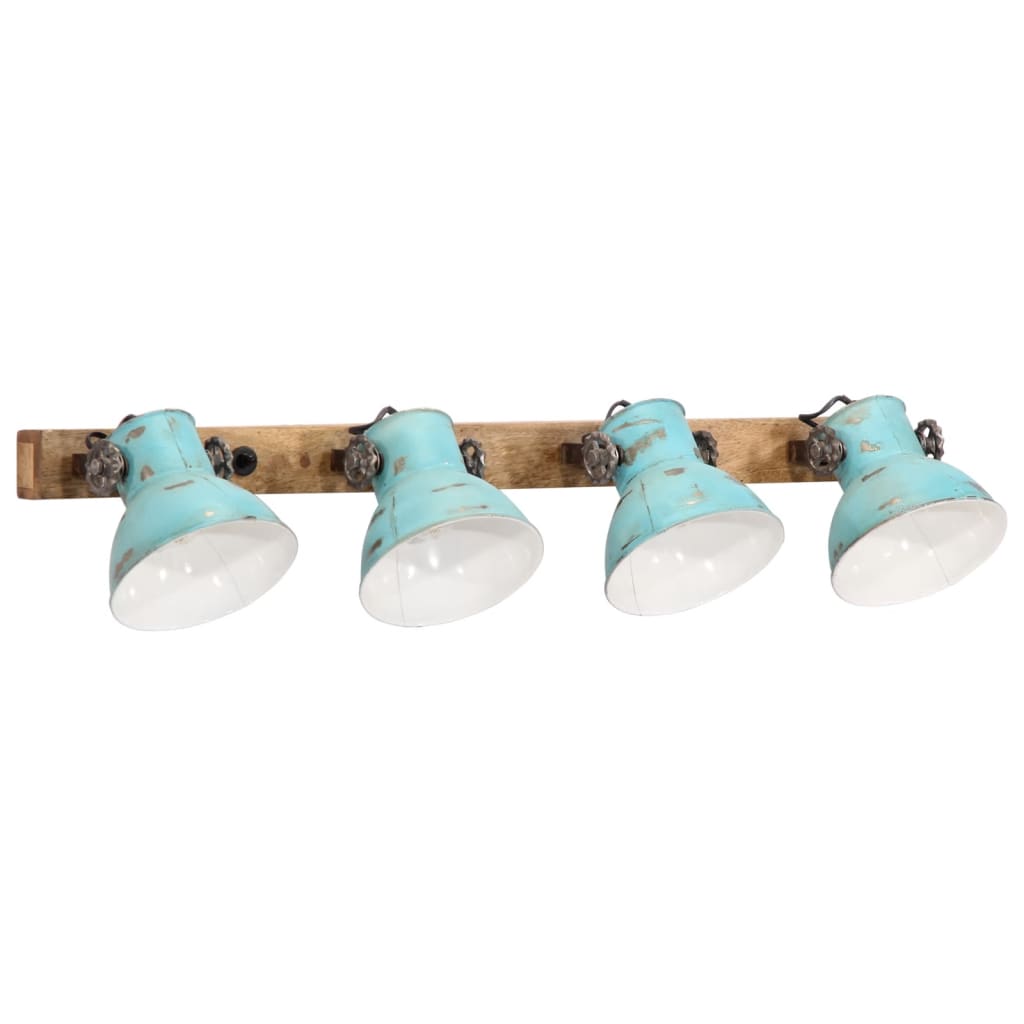 Wall Lamp 25 W Distressed Blue 90x25 cm E27