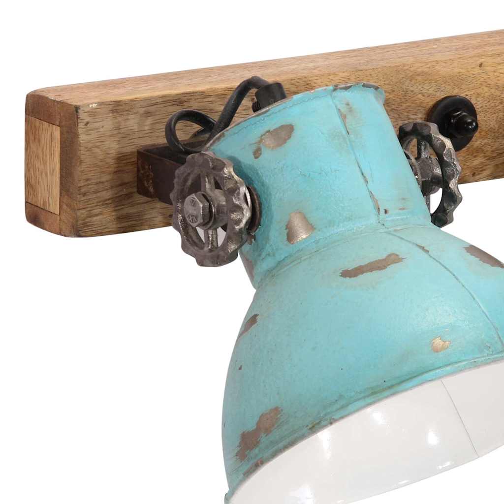 Wall Lamp 25 W Distressed Blue 90x25 cm E27