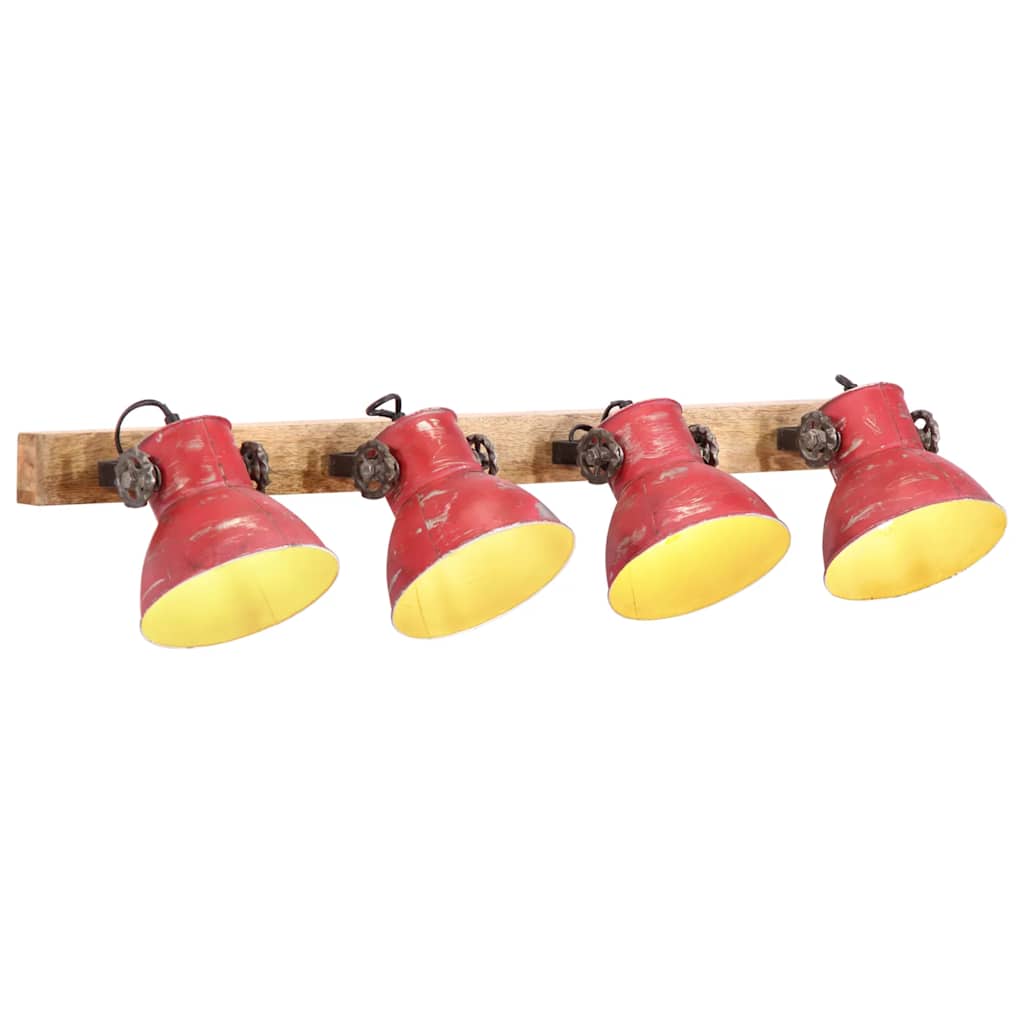 Wall Lamp 25 W Distressed Red 90x25 cm E27