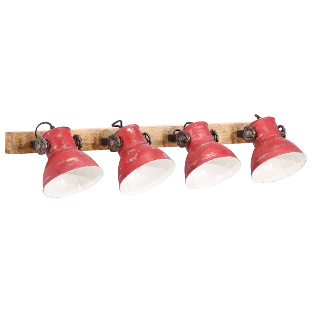 Wall Lamp 25 W Distressed Red 90x25 cm E27