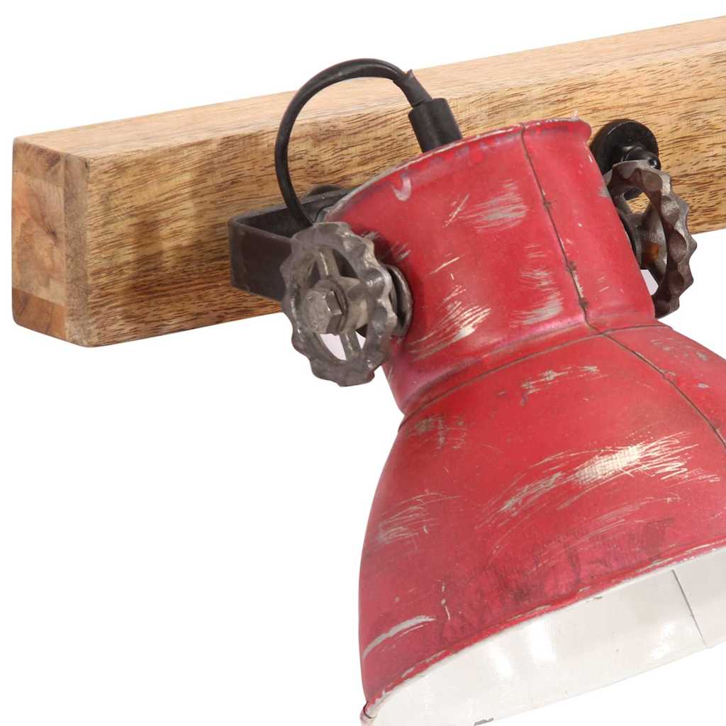 Wall Lamp 25 W Distressed Red 90x25 cm E27