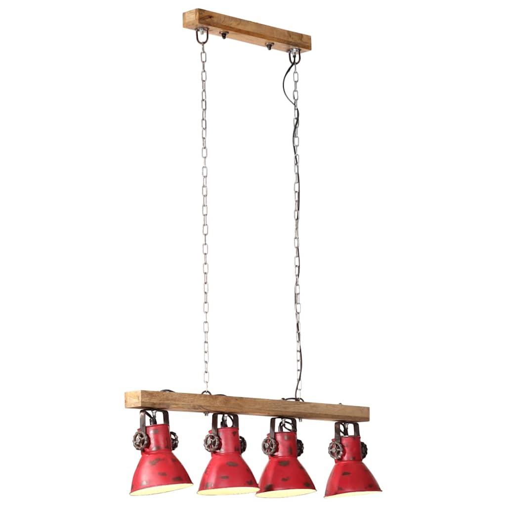 Ceiling Lamp 25 W Distressed Red 90x24x111 cm E27