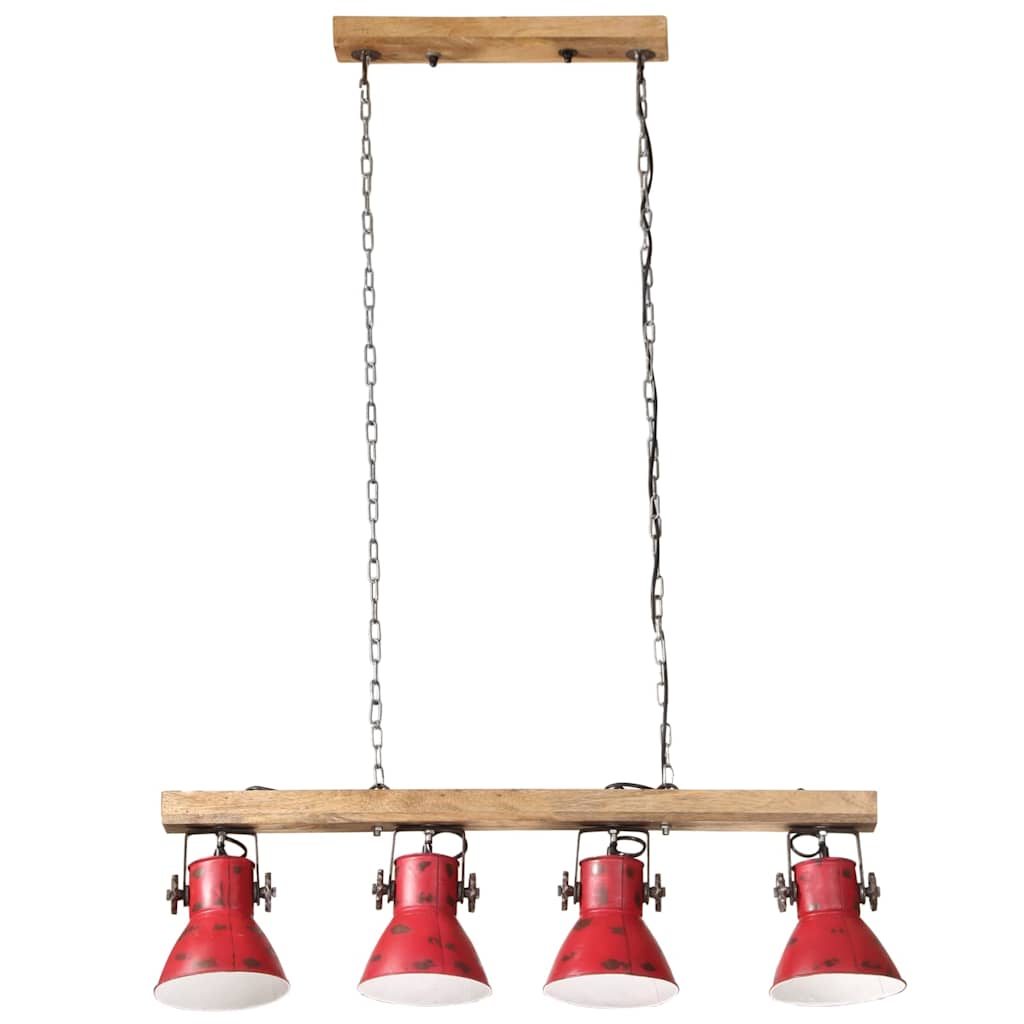 Ceiling Lamp 25 W Distressed Red 90x24x111 cm E27