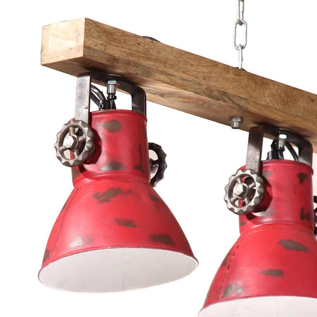 Ceiling Lamp 25 W Distressed Red 90x24x111 cm E27