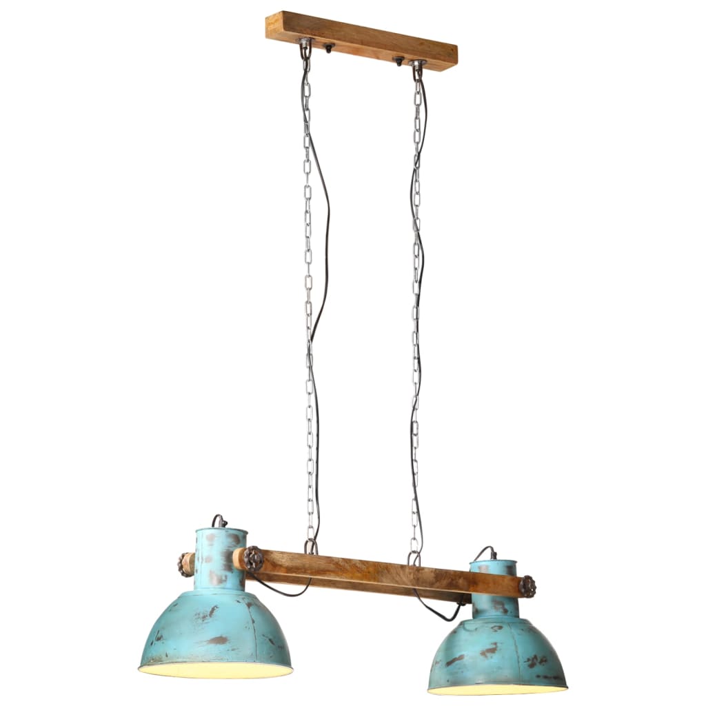 Hanging Lamp 25 W Distressed Blue 85x28x109 cm E27