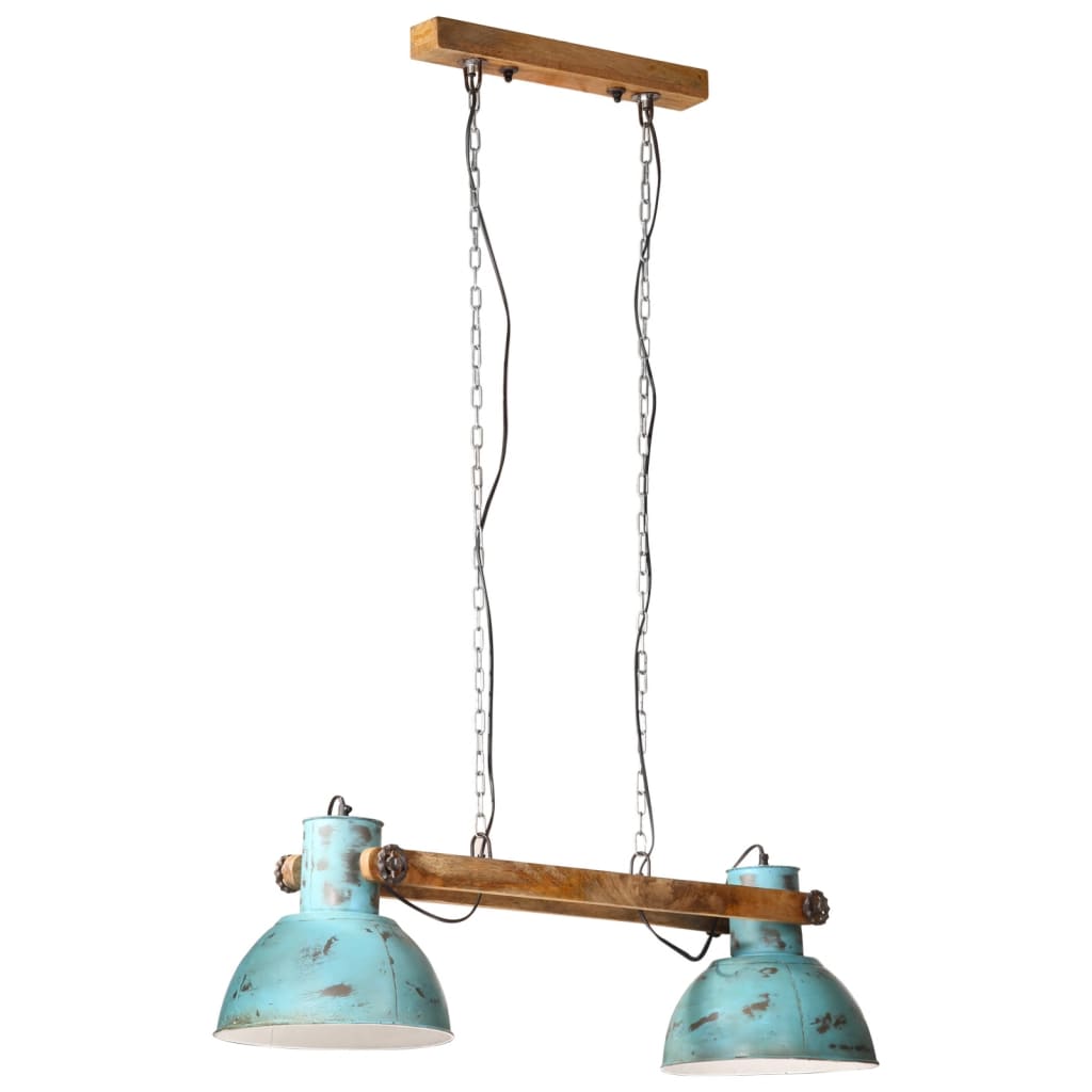 Hanging Lamp 25 W Distressed Blue 85x28x109 cm E27