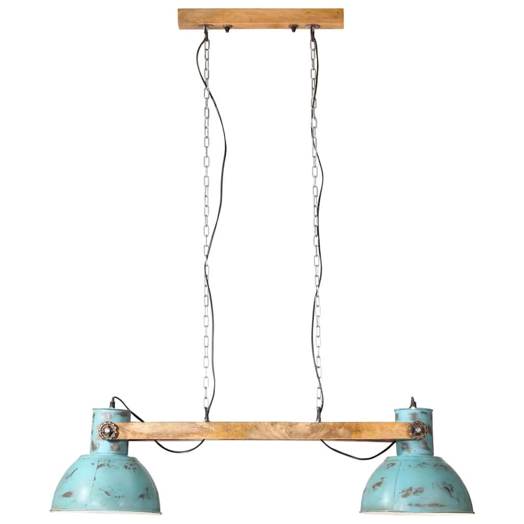 Hanging Lamp 25 W Distressed Blue 85x28x109 cm E27