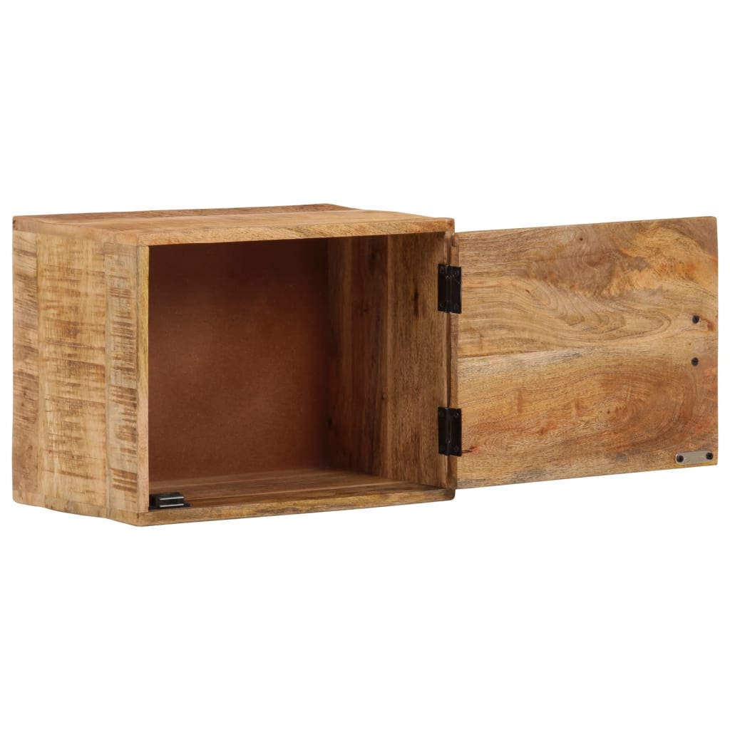 vidaXL Wall-mounted Bedside Cabinet 40x30x25 cm Solid Wood Mango
