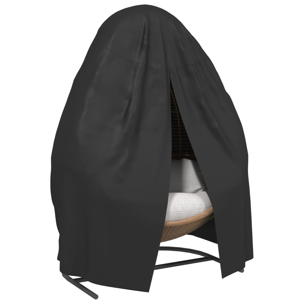 Double Egg Chair Cover Black Ø 146x210 cm 420D Oxford