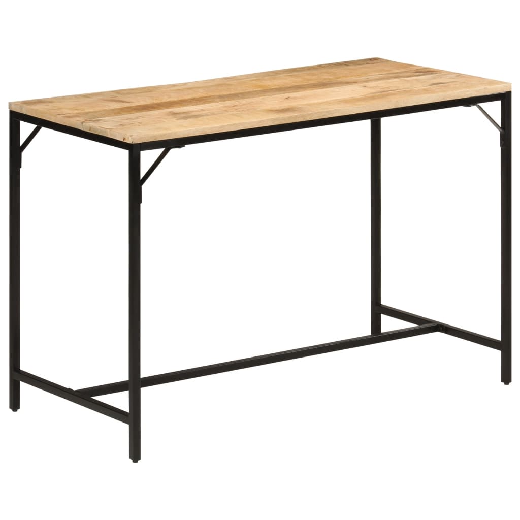 vidaXL Dining Table 110x55x75 cm Solid Rough Mango Wood and Iron