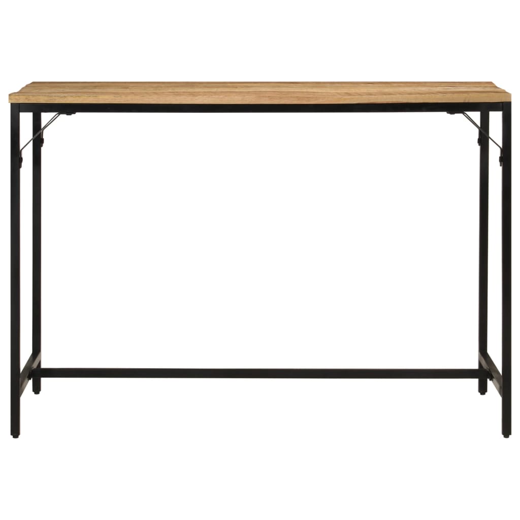 vidaXL Dining Table 110x55x75 cm Solid Rough Mango Wood and Iron