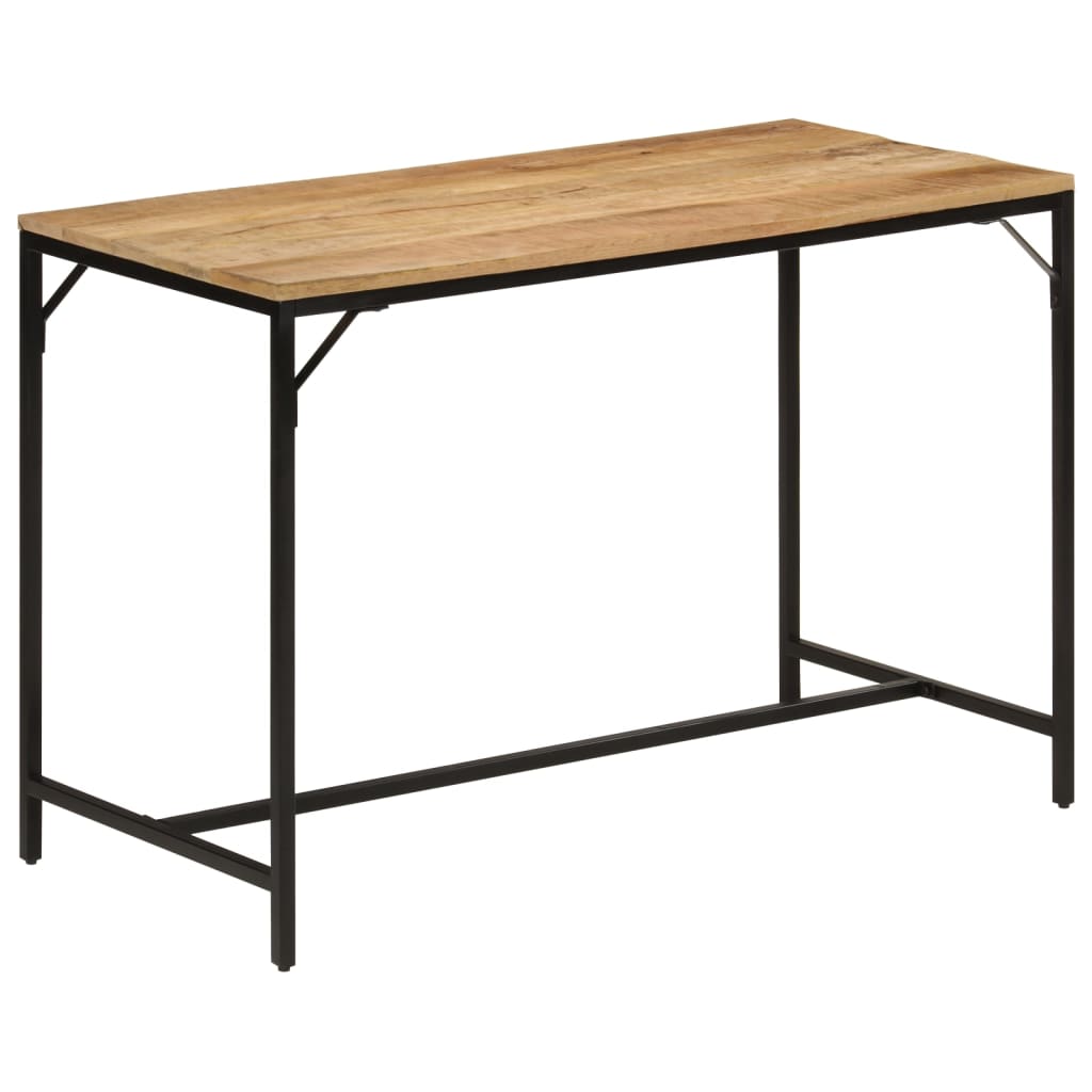 vidaXL Dining Table 110x55x75 cm Solid Rough Mango Wood and Iron