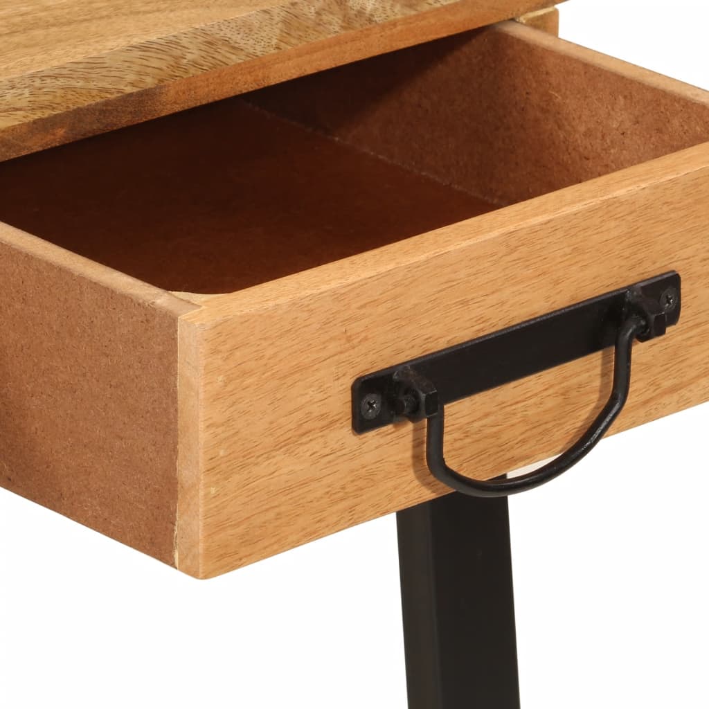 Desk with Drawers 105x55x70 cm Solid Wood Mango and Iron