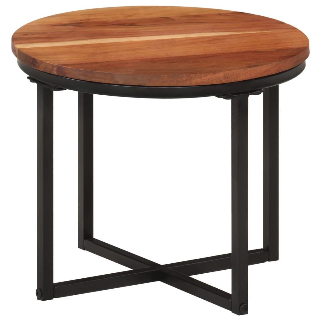 Coffee Table 35x35x30 cm Solid Wood Acacia and Iron
