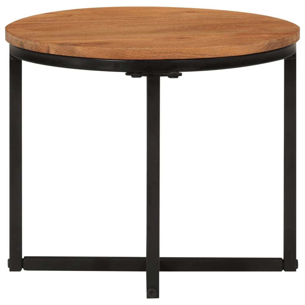 Coffee Table 35x35x30 cm Solid Wood Acacia and Iron