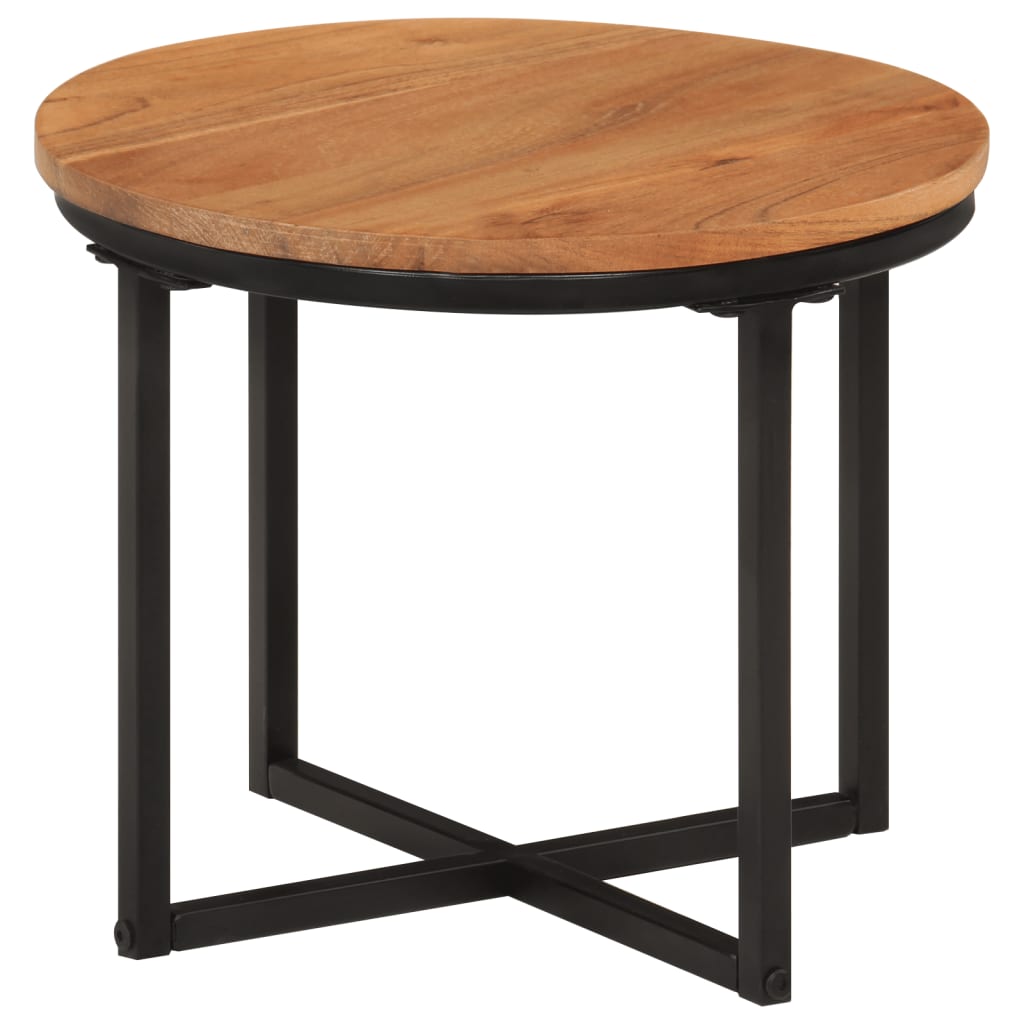 Coffee Table 35x35x30 cm Solid Wood Acacia and Iron