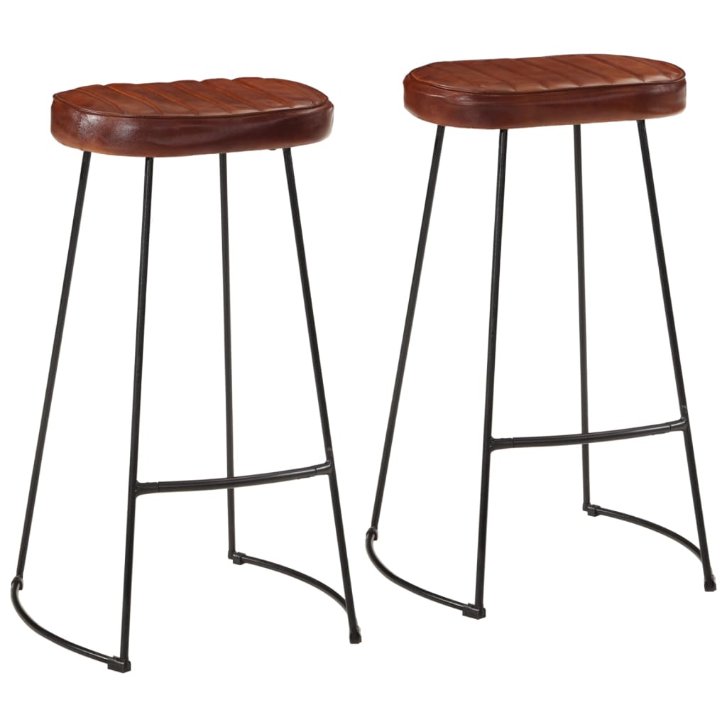 vidaXL Gavin Bar Stools 2 pcs Dark Brown 44x37.5x78 cm