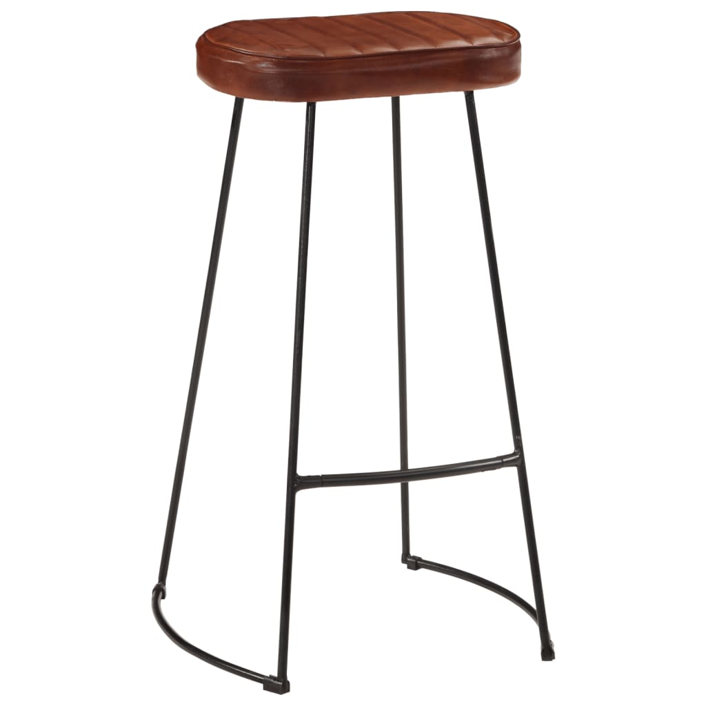 vidaXL Gavin Bar Stools 2 pcs Dark Brown 44x37.5x78 cm