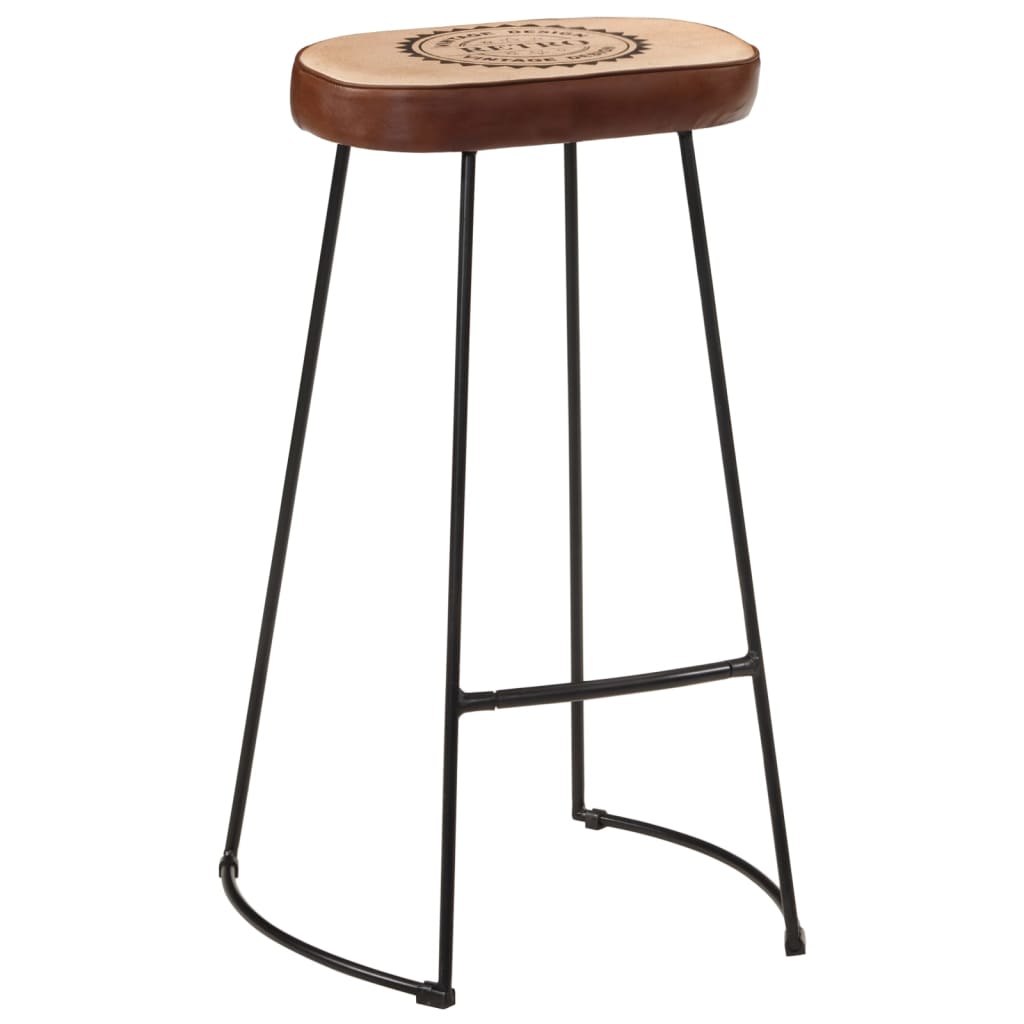 vidaXL Bar Stools 2 pcs Dark Brown 44x37.5x78 cm