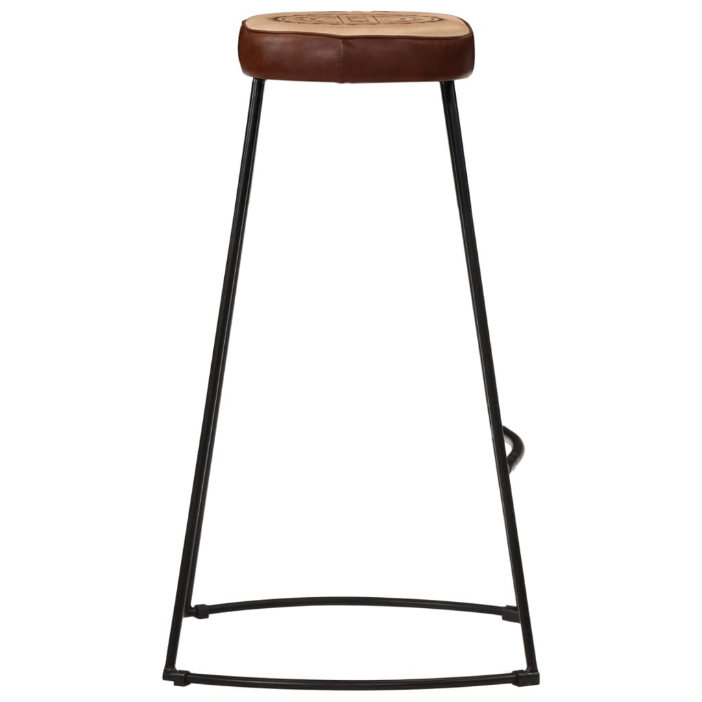 vidaXL Bar Stools 2 pcs Dark Brown 44x37.5x78 cm