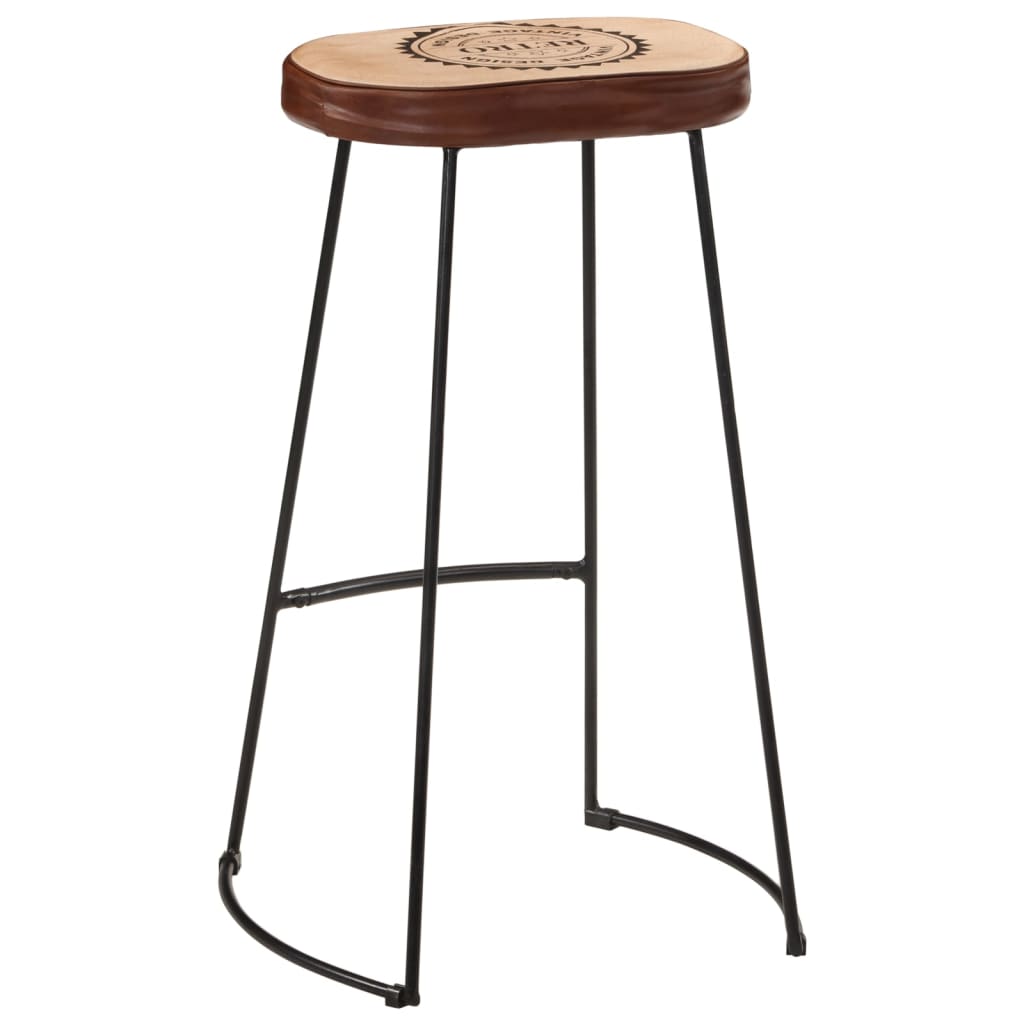 vidaXL Bar Stools 2 pcs Dark Brown 44x37.5x78 cm