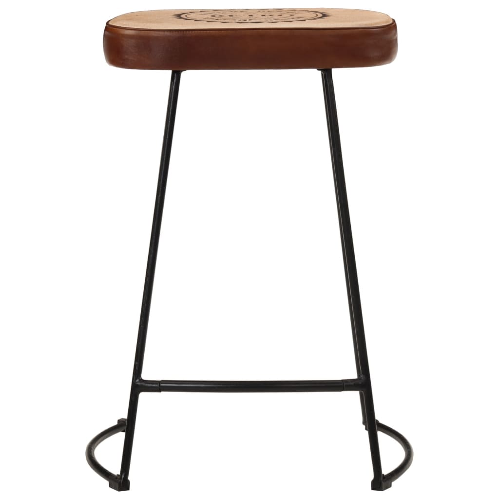 vidaXL Bar Stools 2 pcs Dark Brown 41x29x62 cm