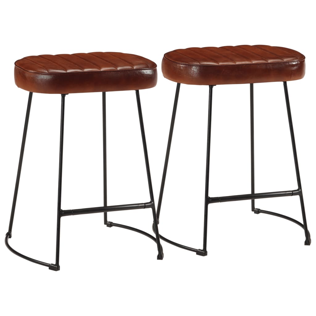 vidaXL Bar Stools 2 pcs Dark Brown 40x29.5x53 cm